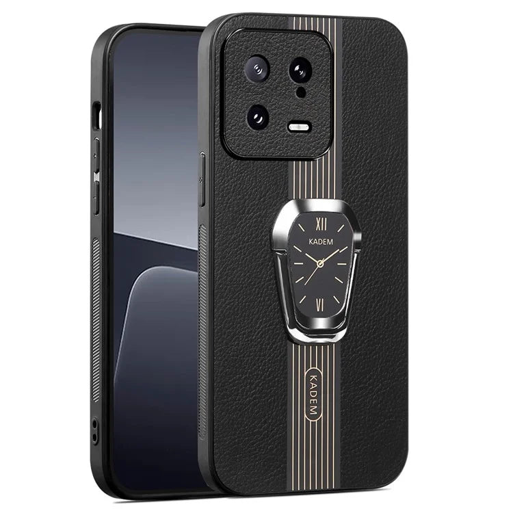 KADEM For Xiaomi 13 Case Drop Proof PU Leather+TPU+Acrylic Phone Cover