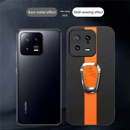 KADEM For Xiaomi 13 Case Drop Proof PU Leather+TPU+Acrylic Phone Cover