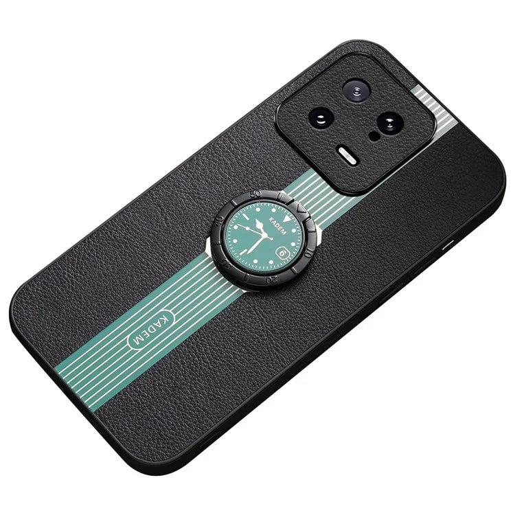 KADEM For Xiaomi 13 Case PU Leather+TPU+Acrylic Phone Cover Support Magnetic Car Mount