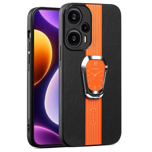 KADEM For Xiaomi Redmi Note 12 Turbo / Poco F5 5G Case PU Leather+TPU+Acrylic Anti-fall Phone Cover
