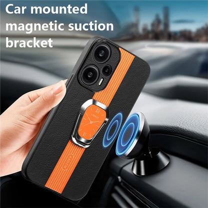 KADEM For Xiaomi Redmi Note 12 Turbo / Poco F5 5G Case PU Leather+TPU+Acrylic Anti-fall Phone Cover