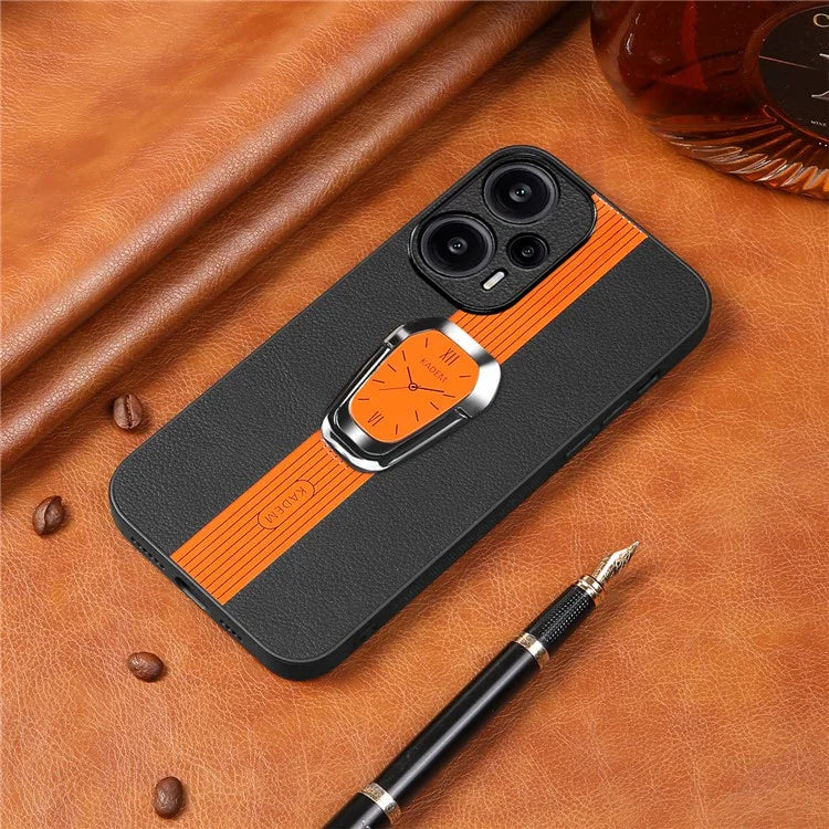 KADEM For Xiaomi Redmi Note 12 Turbo / Poco F5 5G Case PU Leather+TPU+Acrylic Anti-fall Phone Cover