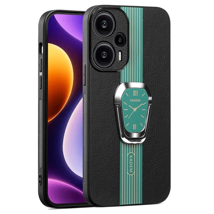 KADEM For Xiaomi Redmi Note 12 Turbo / Poco F5 5G Case PU Leather+TPU+Acrylic Anti-fall Phone Cover