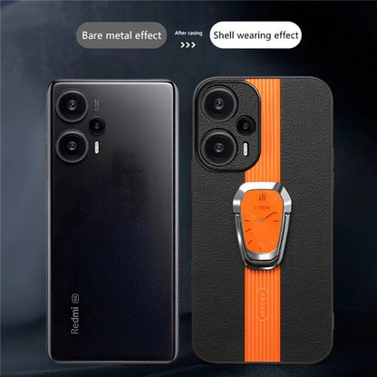 KADEM For Xiaomi Redmi Note 12 Turbo / Poco F5 5G Case PU Leather+TPU+Acrylic Anti-fall Phone Cover