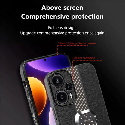 KADEM For Xiaomi Redmi Note 12 Turbo / Poco F5 5G Case PU Leather+TPU+Acrylic Anti-fall Phone Cover
