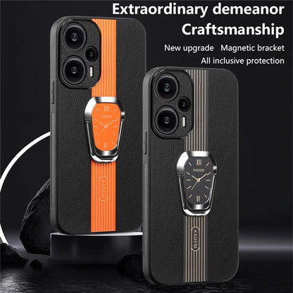 KADEM For Xiaomi Redmi Note 12 Turbo / Poco F5 5G Case PU Leather+TPU+Acrylic Anti-fall Phone Cover