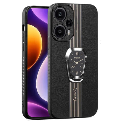 KADEM For Xiaomi Redmi Note 12 Turbo / Poco F5 5G Case PU Leather+TPU+Acrylic Anti-fall Phone Cover