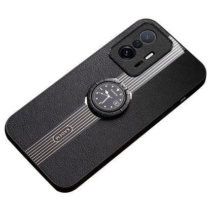 KADEM For Xiaomi 11T 5G / 11T Pro 5G Case Rotary Kickstand PU Leather+TPU+Acrylic Phone Cover