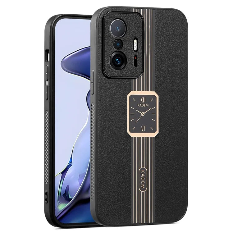KADEM For Xiaomi 11T 5G / 11T Pro 5G Cover Smart Phone Protector PU Leather+TPU+Acrylic Case