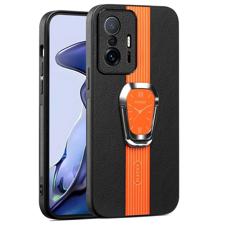 KADEM For Xiaomi 11T 5G / 11T Pro 5G Case Cell Phone PU Leather+TPU+Acrylic Cover