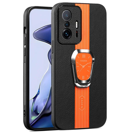 KADEM For Xiaomi 11T 5G / 11T Pro 5G Case Cell Phone PU Leather+TPU+Acrylic Cover