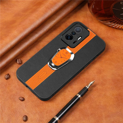 KADEM For Xiaomi 11T 5G / 11T Pro 5G Case Cell Phone PU Leather+TPU+Acrylic Cover