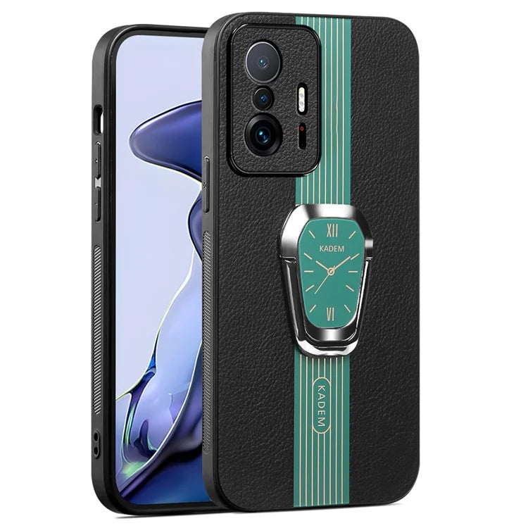 KADEM For Xiaomi 11T 5G / 11T Pro 5G Case Cell Phone PU Leather+TPU+Acrylic Cover