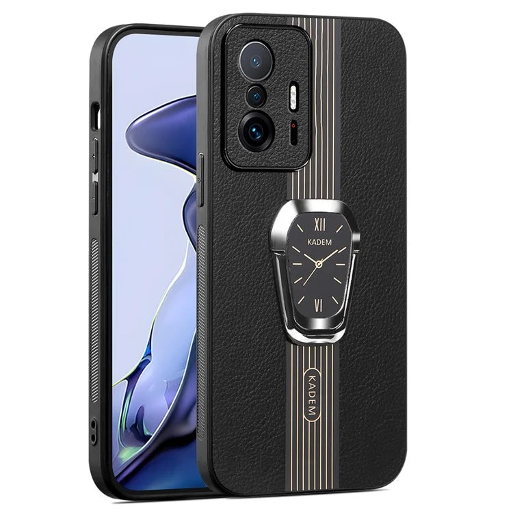 KADEM For Xiaomi 11T 5G / 11T Pro 5G Case Cell Phone PU Leather+TPU+Acrylic Cover