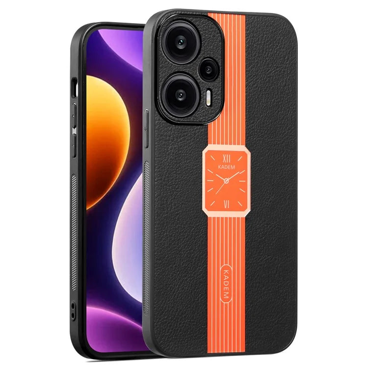 KADEM For Xiaomi Redmi Note 12 Turbo / Poco F5 5G Cover Smart Phone PU Leather+TPU+Acrylic Back Case