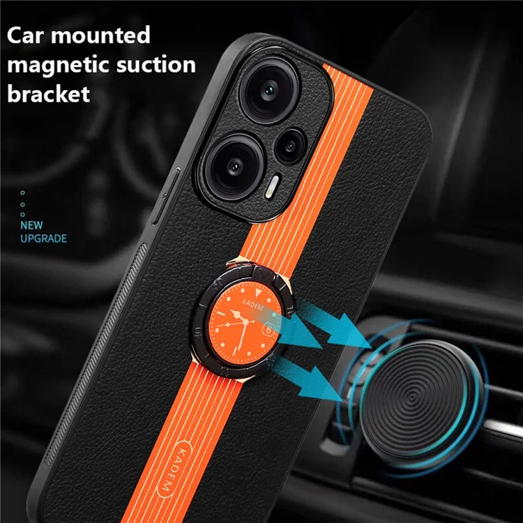 KADEM For Xiaomi Redmi Note 12 Turbo / Poco F5 5G Case Phone Leather+TPU+Acrylic Anti-fall Cover