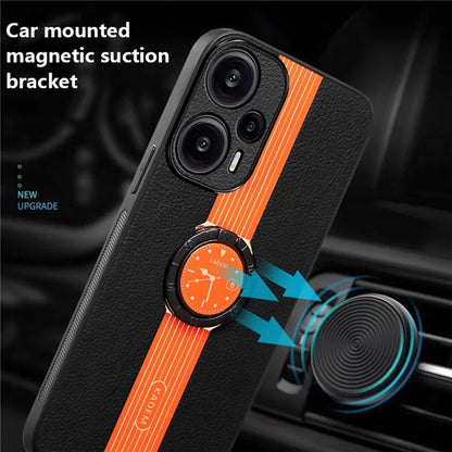 KADEM For Xiaomi Redmi Note 12 Turbo / Poco F5 5G Case Phone Leather+TPU+Acrylic Anti-fall Cover
