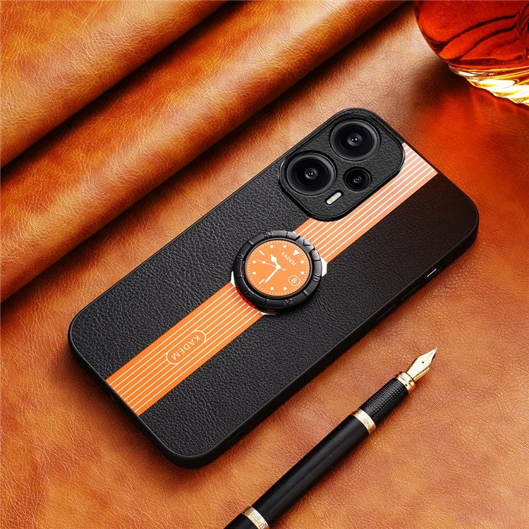 KADEM For Xiaomi Redmi Note 12 Turbo / Poco F5 5G Case Phone Leather+TPU+Acrylic Anti-fall Cover