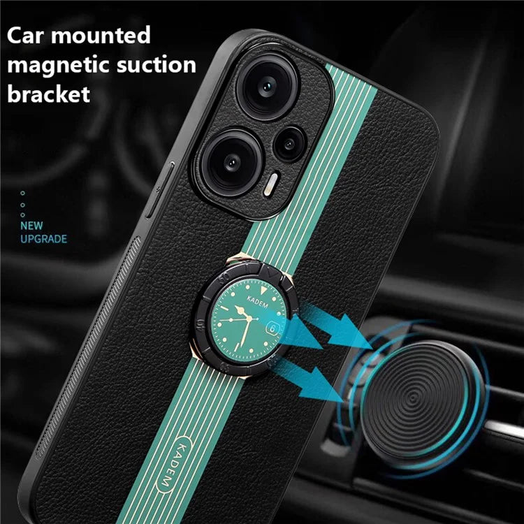 KADEM For Xiaomi Redmi Note 12 Turbo / Poco F5 5G Case Phone Leather+TPU+Acrylic Anti-fall Cover