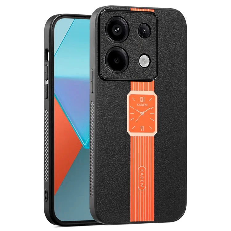 KADEM For Xiaomi Redmi Note 13 Pro 5G / Poco X6 5G Cover Electroplating PU Leather+TPU+Acrylic Cellphone Case