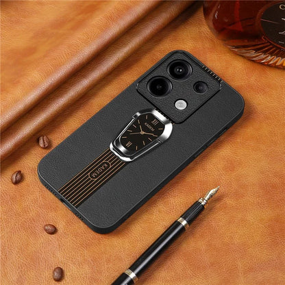 KADEM For Xiaomi Redmi Note 13 Pro 5G / Poco X6 5G Case PU Leather+TPU+Acrylic Smart Phone Cover with Kickstand