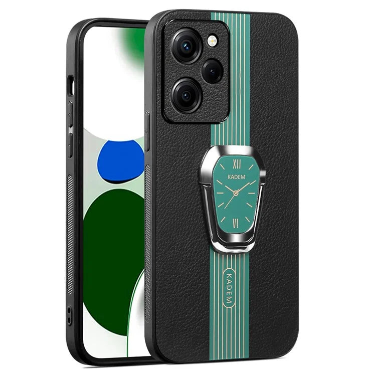 KADEM For Xiaomi Redmi Note 12 Pro Speed 5G / Poco X5 Pro 5G Phone Case PU Leather+TPU+Acrylic Back Shell Cover