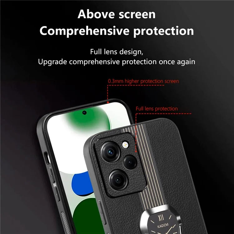 KADEM For Xiaomi Redmi Note 12 Pro Speed 5G / Poco X5 Pro 5G Phone Case PU Leather+TPU+Acrylic Back Shell Cover