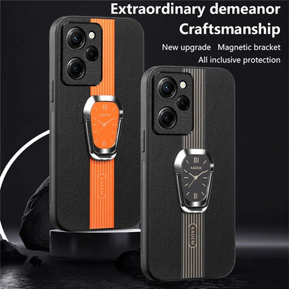 KADEM For Xiaomi Redmi Note 12 Pro Speed 5G / Poco X5 Pro 5G Phone Case PU Leather+TPU+Acrylic Back Shell Cover