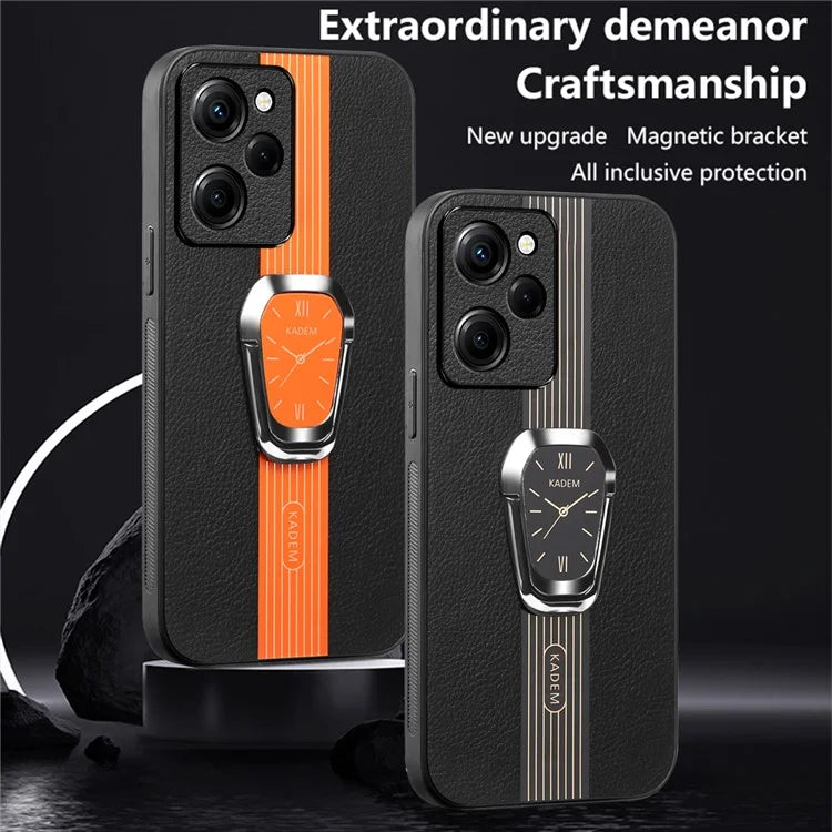 KADEM For Xiaomi Redmi Note 12 Pro Speed 5G / Poco X5 Pro 5G Phone Case PU Leather+TPU+Acrylic Back Shell Cover