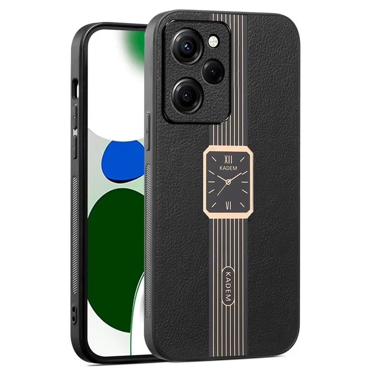 KADEM For Xiaomi Redmi Note 12 Pro Speed 5G / Poco X5 Pro 5G Cover PU Leather+TPU+Acrylic Electroplating Case