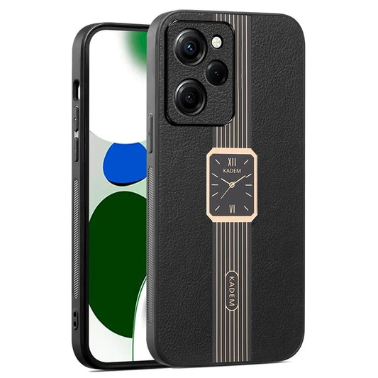 KADEM For Xiaomi Redmi Note 12 Pro Speed 5G / Poco X5 Pro 5G Cover PU Leather+TPU+Acrylic Electroplating Case