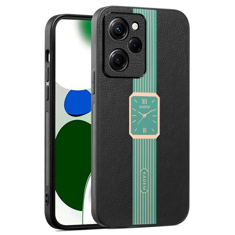 KADEM For Xiaomi Redmi Note 12 Pro Speed 5G / Poco X5 Pro 5G Cover PU Leather+TPU+Acrylic Electroplating Case