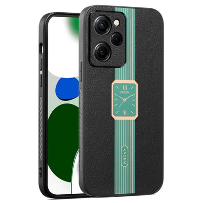 KADEM For Xiaomi Redmi Note 12 Pro Speed 5G / Poco X5 Pro 5G Cover PU Leather+TPU+Acrylic Electroplating Case