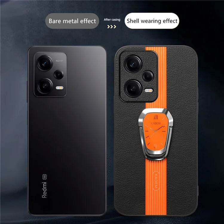 KADEM For Xiaomi Redmi Note 12 Pro 5G Case Anti-drop  PU Leather+TPU+Acrylic Phone Protector