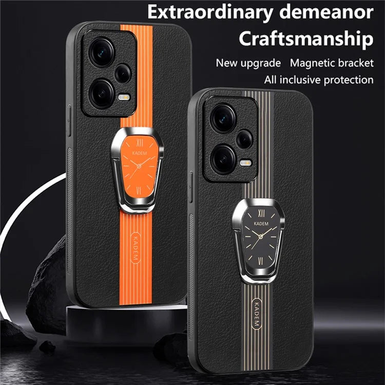 KADEM For Xiaomi Redmi Note 12 Pro 5G Case Anti-drop  PU Leather+TPU+Acrylic Phone Protector