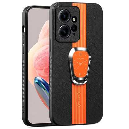 KADEM For Xiaomi Redmi Note 12 4G Case Electroplating PU Leather+TPU+Acrylic Phone Cover