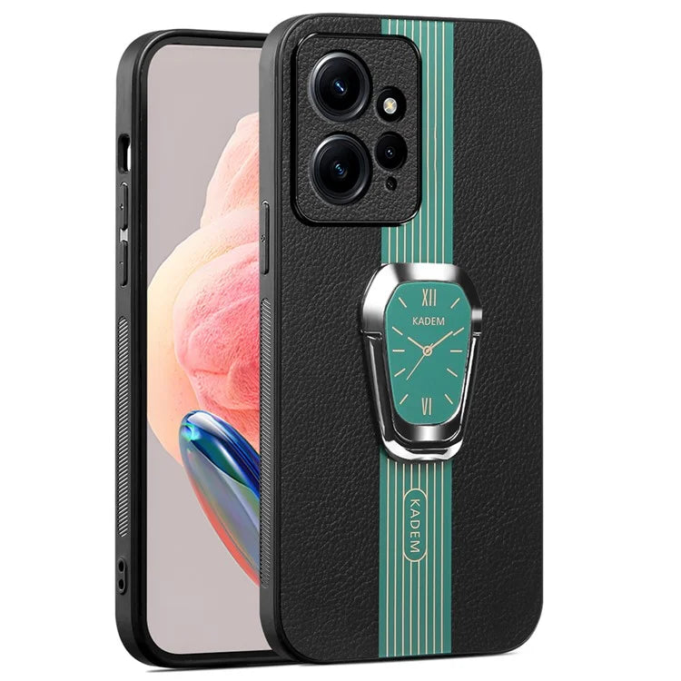 KADEM For Xiaomi Redmi Note 12 4G Case Electroplating PU Leather+TPU+Acrylic Phone Cover