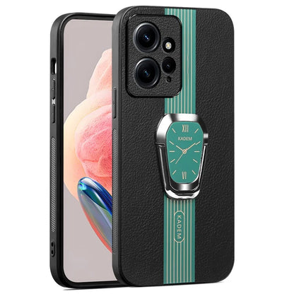 KADEM For Xiaomi Redmi Note 12 4G Case Electroplating PU Leather+TPU+Acrylic Phone Cover