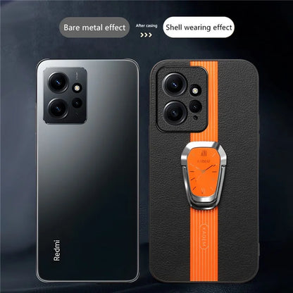 KADEM For Xiaomi Redmi Note 12 4G Case Electroplating PU Leather+TPU+Acrylic Phone Cover