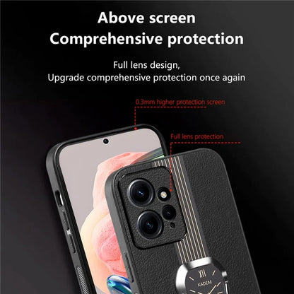 KADEM For Xiaomi Redmi Note 12 4G Case Electroplating PU Leather+TPU+Acrylic Phone Cover