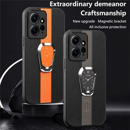 KADEM For Xiaomi Redmi Note 12 4G Case Electroplating PU Leather+TPU+Acrylic Phone Cover
