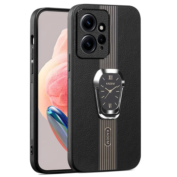 KADEM For Xiaomi Redmi Note 12 4G Case Electroplating PU Leather+TPU+Acrylic Phone Cover