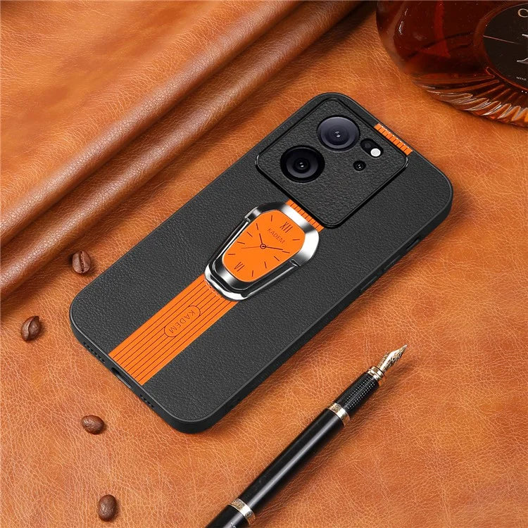 KADEM For Xiaomi Redmi K60 Ultra Case Anti-fall PU Leather+TPU+Acrylic Folding Kickstand Phone Cover