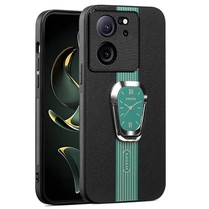KADEM For Xiaomi Redmi K60 Ultra Case Anti-fall PU Leather+TPU+Acrylic Folding Kickstand Phone Cover