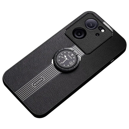 KADEM For Xiaomi Redmi K60 Ultra Case Rotation Kickstand PU Leather+Acrylic+TPU Phone Cover