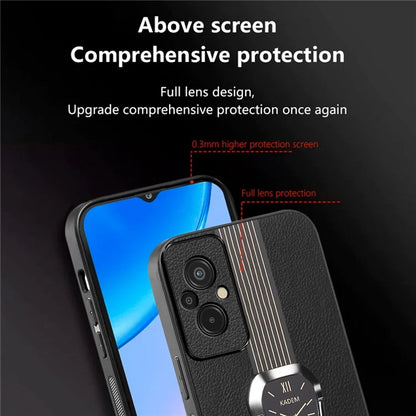 KADEM For Xiaomi Redmi 11 Prime 4G Phone Case Anti-fall Back Guard PU Leather+TPU+Acrylic Cover