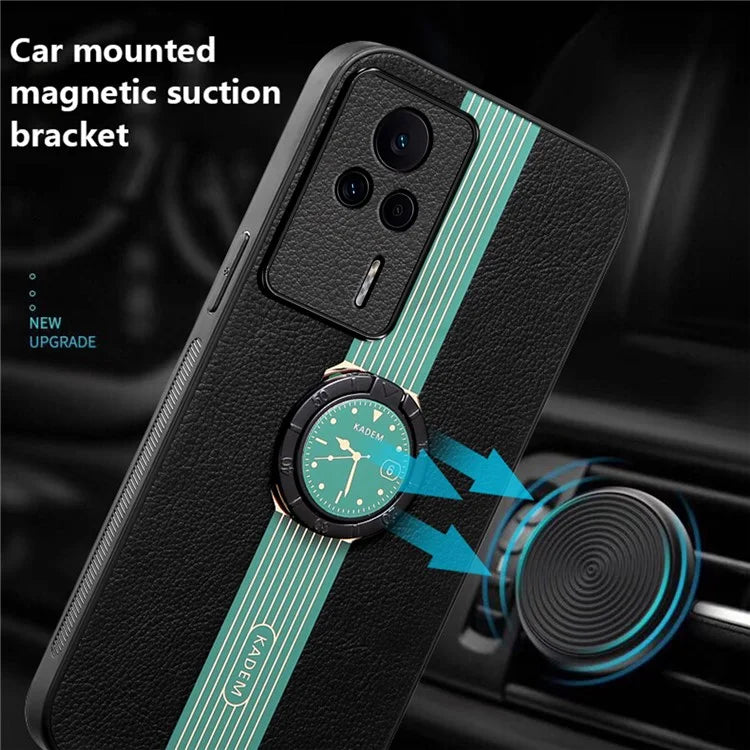 KADEM For Xiaomi Redmi K60E 5G Case Magnetic Car Mount Phone Cover with Kickstand