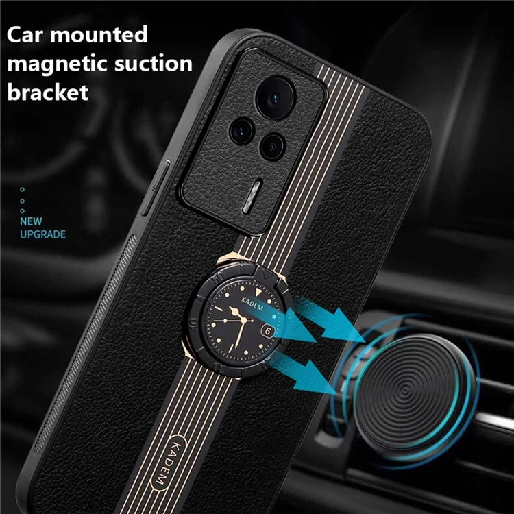 KADEM For Xiaomi Redmi K60E 5G Case Magnetic Car Mount Phone Cover with Kickstand