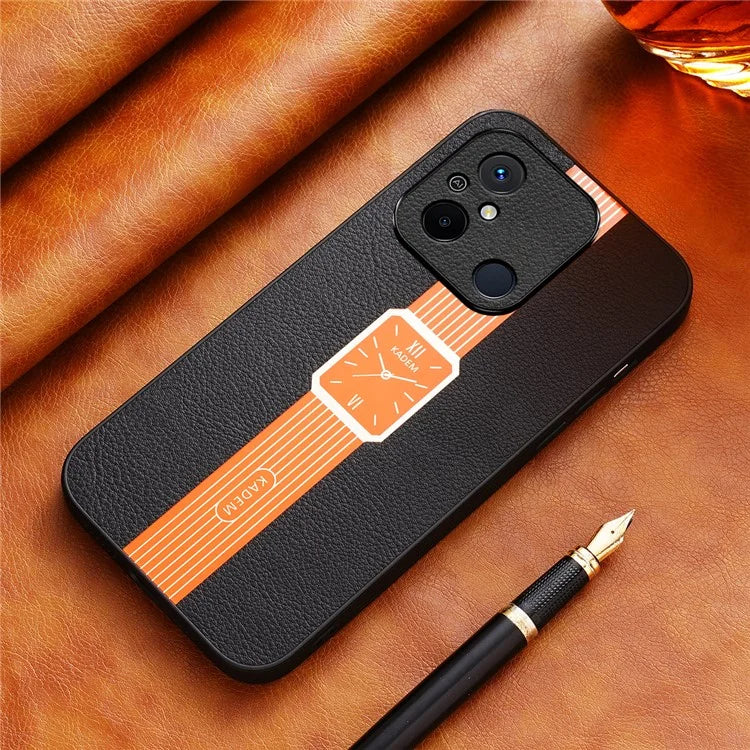 KADEM For Xiaomi Redmi 12C 4G Cover Shockproof Leather+TPU+Acrylic Hybrid Phone Shell
