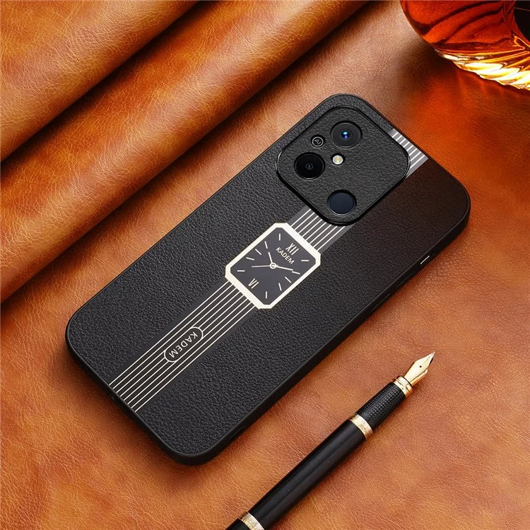 KADEM For Xiaomi Redmi 12C 4G Cover Shockproof Leather+TPU+Acrylic Hybrid Phone Shell